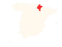 Mapa representando a localização de Navarra