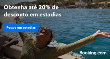 Banner Booking - Obtenha até 20% de desconto em estadias.