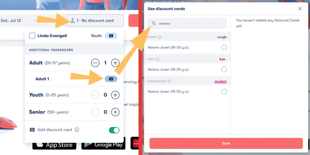 Select the discount
