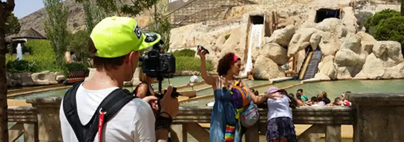Terra Mítica em gravação de televisão