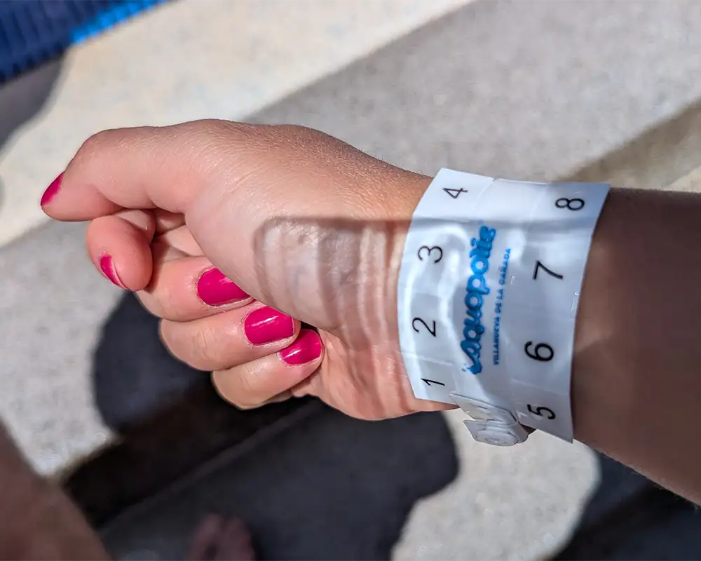 Pulseira do Speedy Pass com 8 acessos.