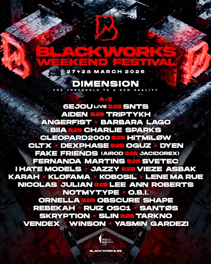 Cartaz Blackworks 2026 Madrid
