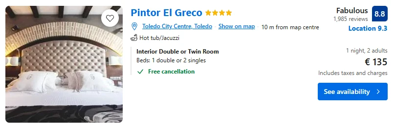 Print hotel el greco english