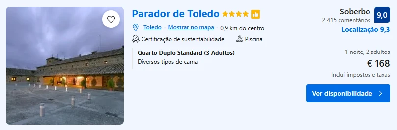 Print Booking - Parador de Toledo