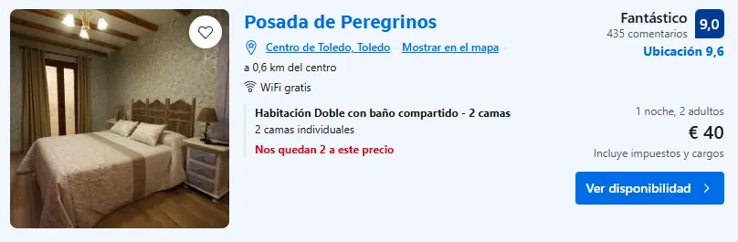 captura posada pelegrinos español booking