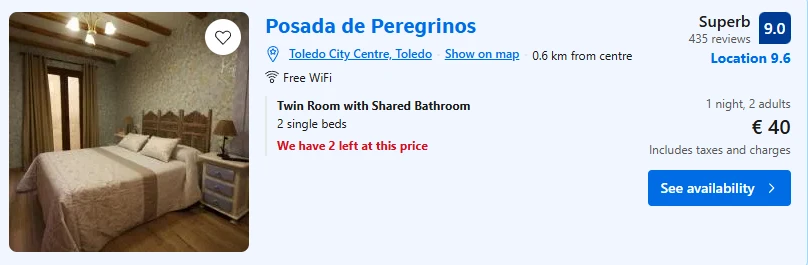 Posada dos Peregrinos print from booking