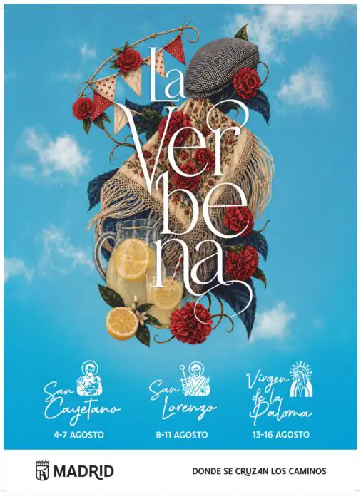 Cartaz das festas de agosto 2026 em Madrid