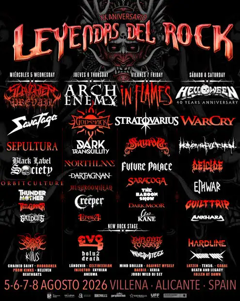 Cartel Leyendas del Rock 2026